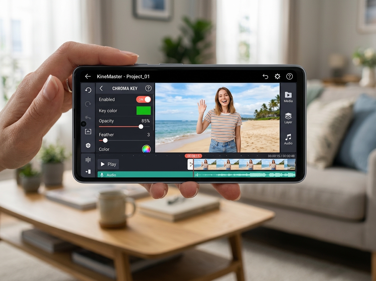kinemaster green screen effect